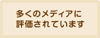 多くのメディアに評価されています